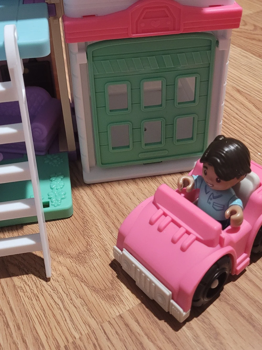 Pink & Purple Dollhouse Playset with Furniture and Figures